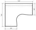 Стол эргономичный левый дуб шамони темный