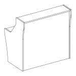 Стойка ресепшен прямая дуб шамони темный