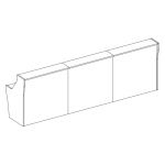 Стойка ресепшен прямая с вырезом белый премиум