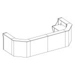 Стойка ресепшен П-образная с вырезом белый премиум