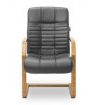 Кресло Атлант HSW экокожа экокожа премиум коричневая CN1116/ дерево - орех гамильтон