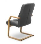 Кресло Атлант HSW экокожа экокожа премиум коричневая CN1116/ дерево - орех гамильтон