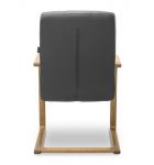 Кресло Атлант HSW экокожа экокожа премиум коричневая CN1116/ дерево - орех гамильтон