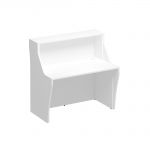 Стойка ресепшен прямая белый премиум