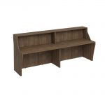 Стойка ресепшен прямая дуб шамони темный