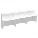 Стойка ресепшен прямая с вырезом белый премиум