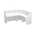 Стойка ресепшен угловая левая/правая белый премиум