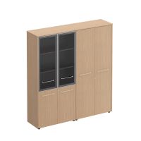 Шкаф комбинированный высокий (стекло + одежда) МЕ 358 