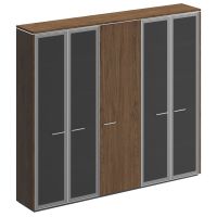 Шкаф комбинированный (с высоким стеклом + для одежды узкий + с высоким стеклом) ВЛ 361-1 ДТ
