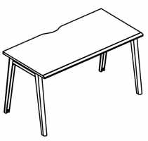 Стол письменный на металлокаркасе МТ (1 скос) МР Б1Б 013.02