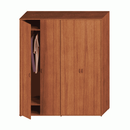 Шкаф комбинированный высокий (одежда + закрытый) темный орех