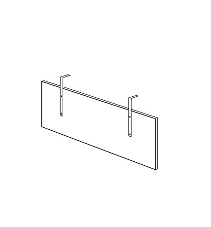 Защитная панель для стола длиной 200 см белый