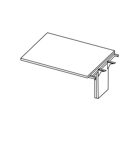 Добавочный модуль для стола для переговоров серый