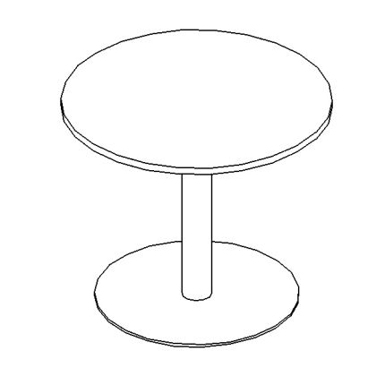 Стол для переговоров круглый на опоре-колонне белый премиум