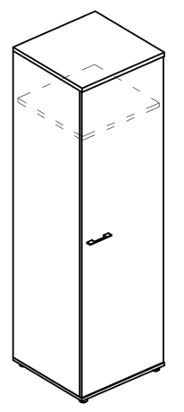 Шкаф для одежды глубокий узкий (топ ДСП)  вяз либерти / мокко премиум