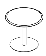 Стол для переговоров круглый на опоре-колонне мокко премиум