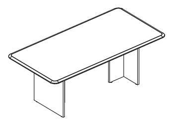 Стол для переговоров прямоугольный на опорах ДСП мокко премиум / мокко премиум