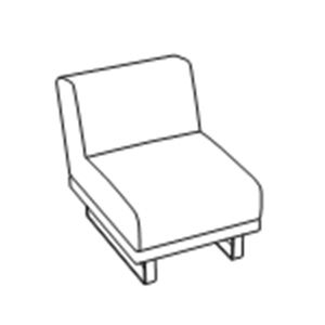 Кресло без подлокотникой натуральная кожа / P01/145