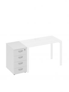 A4 тумба приставная 4-х ящичная с замком а4 9220 бп