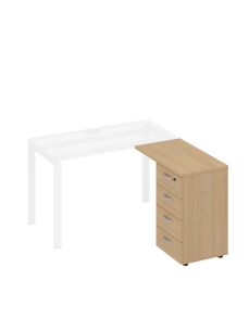 A4 тумба приставная 4-х ящичная с замком а4 9224 нд