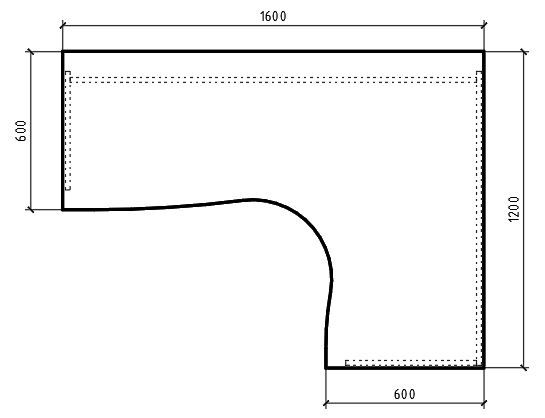 Стол эргономичный правый белый премиум