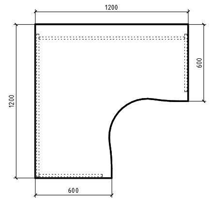 Стол эргономичный левый французский орех