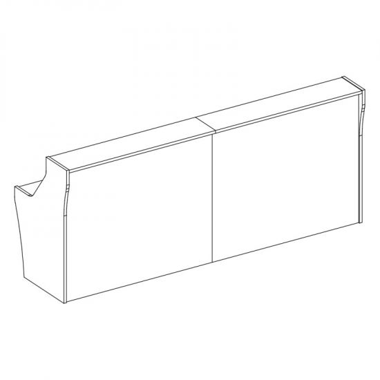 Стойка ресепшен прямая с вырезом белый премиум