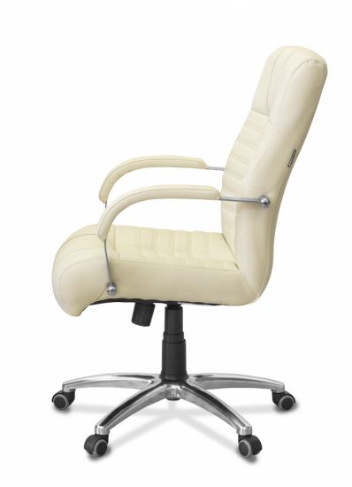 Кресло Атлант H MK G натуральная кожа с компаньоном черная