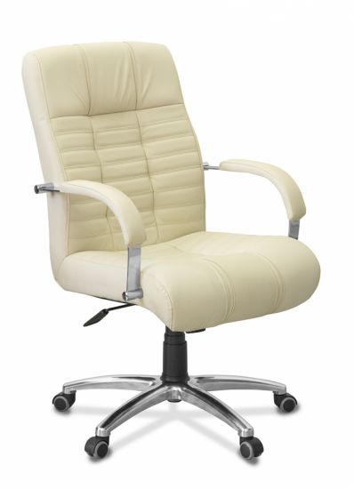 Кресло Атлант H MK G натуральная кожа с компаньоном черная