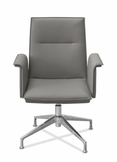 Кресло Лео Л HX4 без колес экокожа премиум черная CN1114