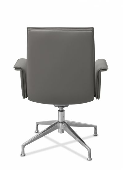 Кресло Лео Л HX4 без колес экокожа премиум черная CN1114