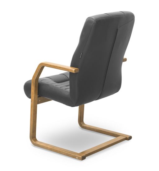 Кресло Атлант HSW экокожа экокожа премиум коричневая CN1116/ дерево - орех гамильтон