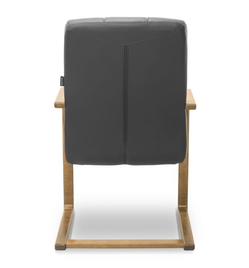 Кресло Атлант HSW экокожа экокожа премиум коричневая CN1116/ дерево - орех гамильтон