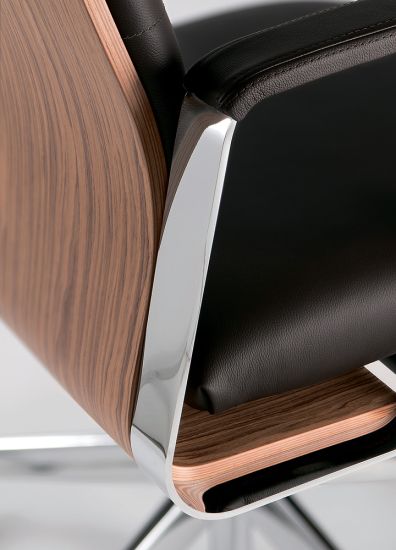 Кресло Директа | Directa высокое в дереве бордовая