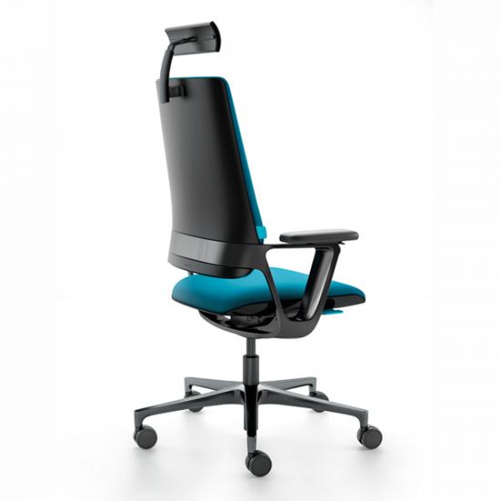 Кресло для руководителя Коннекс 2 | Connex2 со средней спинкой морская волна 1707