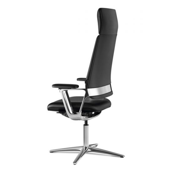 Кресло для посетителей Коннекс 2 | Connex2 с высокой спинкой на крестовине белая 1711