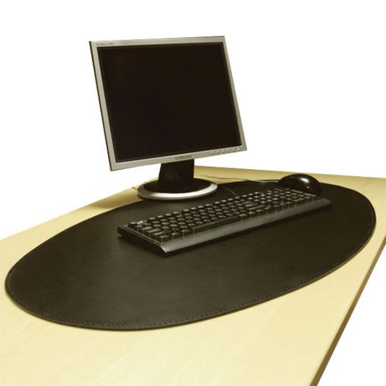 Бювар овальный 90х55 черный