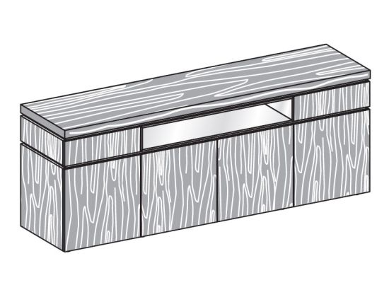 Тумба с нишей темный дуб