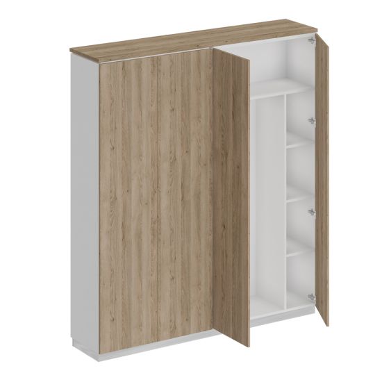 Шкаф с дополнением дуб гладстоун светлый / белый премиум / дуб гладстоун светлый