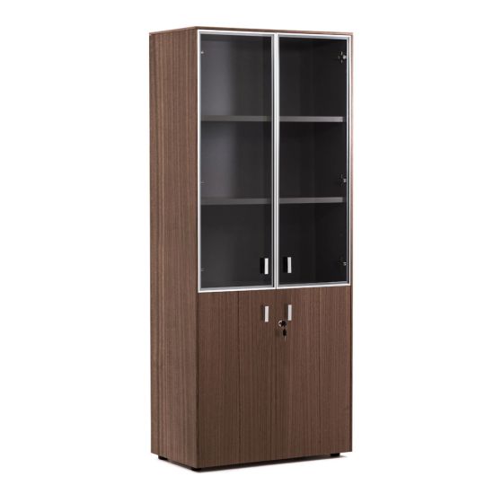 Шкаф комбинированный хром / эвкалипт