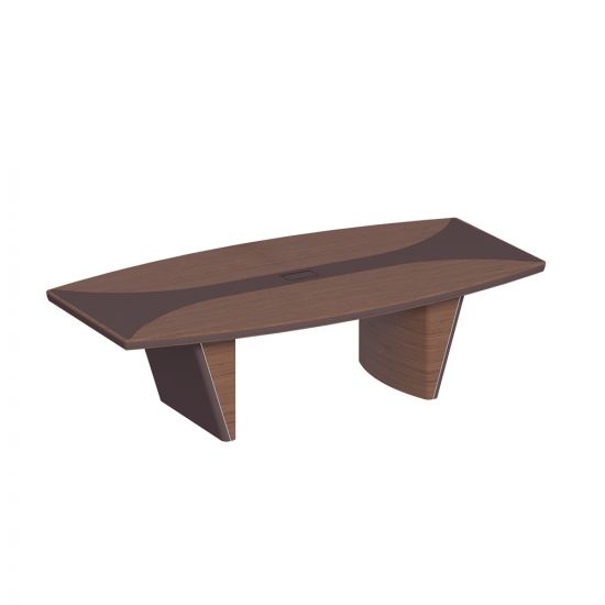 Стол переговорный дерево и кожа кожа кремовая