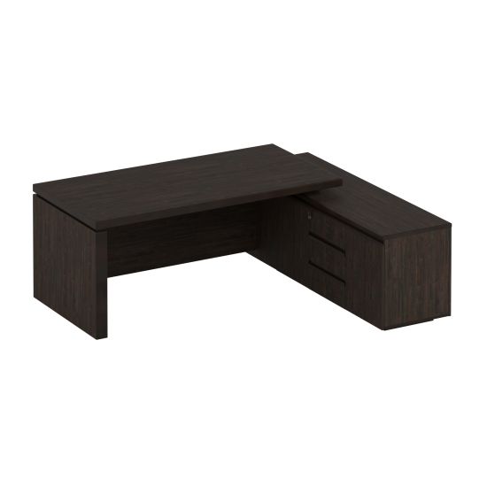 Стол руководителя на опорной тумбе дуб валенсия