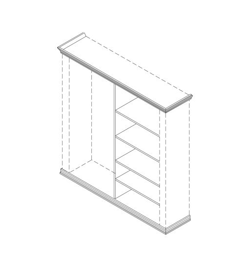 комплект наполнения 1 секции - полки венге цаво