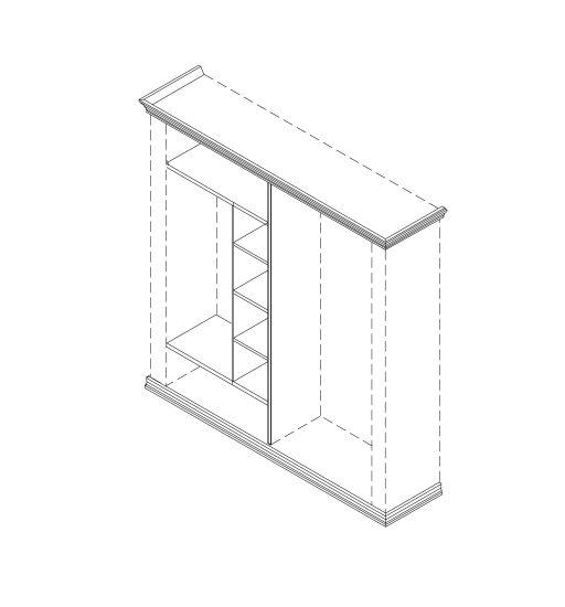 Комплект наполнения 1 секции - гардероб венге цаво