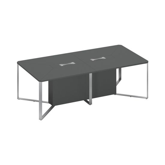 Стол для переговоров составной 2-секционный антрацит премиум / антрацит премиум / антрацит премиум
