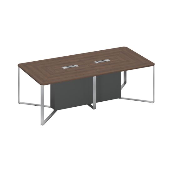 Стол для переговоров составной 2-секционный дуб гладстоун / дуб гладстоун / антрацит