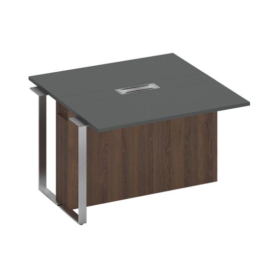 Секция стола для переговоров промежуточная антрацит премиум / антрацит премиум / дуб гладстоун