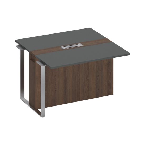 Секция стола для переговоров промежуточная антрацит премиум / дуб гладстоун / дуб гладстоун