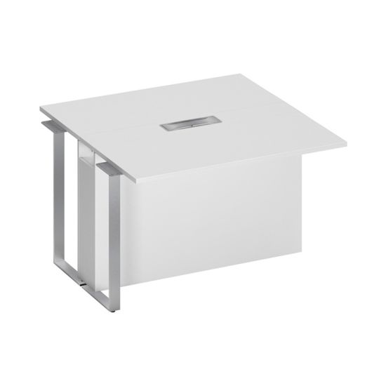 Секция стола для переговоров промежуточная белый премиум / белый премиум / белый премиум