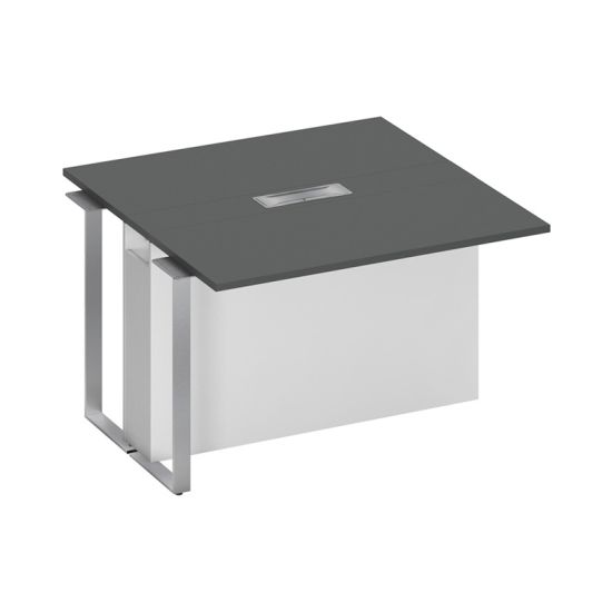 Секция стола для переговоров промежуточная антрацит премиум / антрацит премиум / белый премиум
